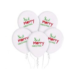 Crăciun Crăciun Fericit, balon, 5 buc 12 inch (30cm)