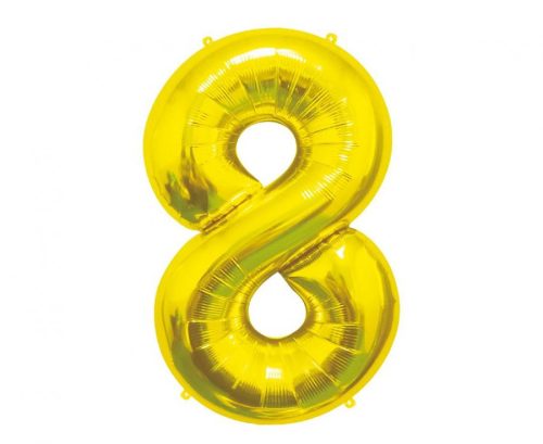 Numere Gold, Bălare de folie de număr 8 aurie de 85 cm