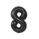 Numere B&C Matt Black Balon din folie neagră cifra 8 85 cm