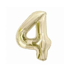   Numere B&C Champagne Balon din folie culoare șampanie numărul 4, 85 cm