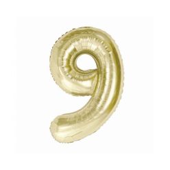   Numere B&C Champagne Balon din folie culoare șampanie cifră 9 de 85 cm