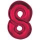 Numere Red Balon din folie roșie numărul 8, 92 cm