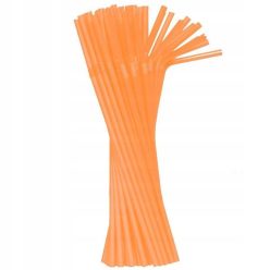 Colorat Orange paie din plastic 50 buc