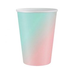 Colorat Ombre set de 6 pahare de hârtie 266 ml