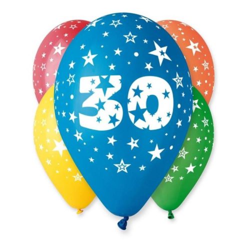 La mulți ani Star Happy Birthday 30 baloane, set de 5 bucăți 12 inch (30cm)