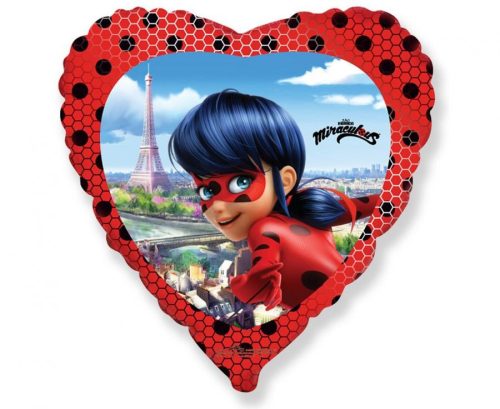 Miraculos: Buburuza și Motan Noir Miraculous, balon de folie inimă 46 cm (WP)