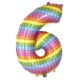 Numere Pop It Balon din folie numărul 6, 69 cm (WP)