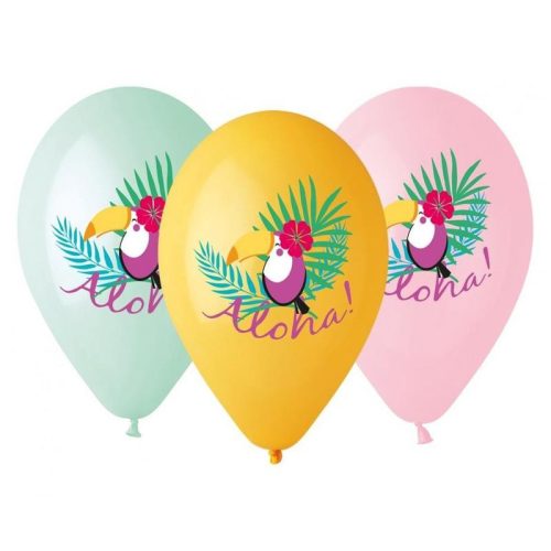Tucan Toucan Aloha, balon, 5 bucăți 13 inci (33 cm)