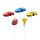 Raliu Racing lumânare de tort, set de lumânări 5 buc