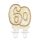 Colorat Gold Lumânare cu sclipici auriu, 60