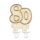 Colorat Gold Lumânare aniversară 80 cu sclipici auriu, lumânare cifră