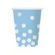 Colorat Silver Dots Blue Pahar din hârtie cu buline 6 buc 270 ml