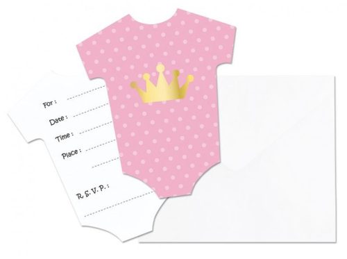 Bebe Little Girl Set de 6 invitații roz