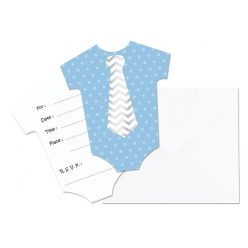 Bebe Little Boy Invitații albastre set de 6