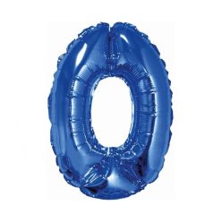 Numere Balon mini din folie albastru 0 număr 35 cm