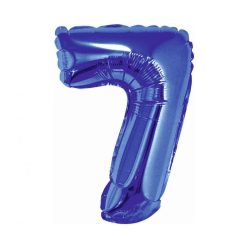 Numere Albastru, Albastru 7 mini număr balon de folie 35 cm