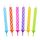 Colorat Spiral set de lumânări de tort, 12 buc