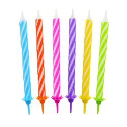 Colorat Spiral lumânare de tort, set de lumânări