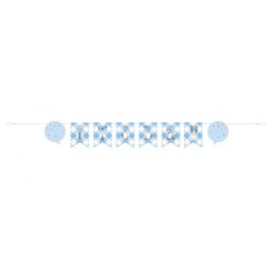   Prima zi de naștere 1st Birthday Blue banner de hârtie 182 cm