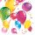 Colorat Party Șervețel cu baloane 20 bucăți 33x33 cm