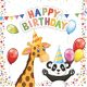 La mulți ani Star Șervețel Happy Birthday 20 buc 33x33 cm