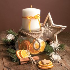 Crăciun Candle in Jar șervețele, pachet de 20, 33x33 cm