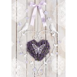 Colorat Heart Mapă cu elastic A/4 lavender
