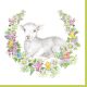 Paște Wreath with Lamb șervețel 20 buc 33x33 cm