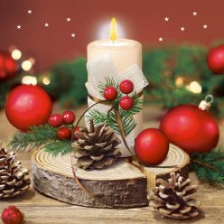 Crăciun Bright Candle șervețele, pachet de 20, 33x33 cm