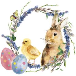 Paște Chicken & Rabbit șervețel 20 buc 33x33 cm
