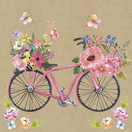 Floare Full on Kraft set de șervețele 20 bucăți 33x33 cm