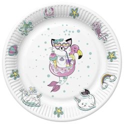 Animale Cat Vibes farfurii de hârtie 8 bucăți 22,7 cm