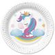 Unicorn Magical farfurii de hârtie set de 8, 18 cm