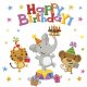 La mulți ani Animals Șervețel Happy Birthday 20 buc 33x33 cm