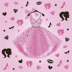 Colorat Party Dress Șervețel de fete 20 buc 33x33 cm