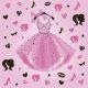 Colorat Party Dress Șervețel de fete 20 buc 33x33 cm