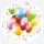 Colorat Balloons farfurie de hârtie cu baloane 8 buc 22,7 cm