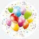 Colorat Balloons farfurie de hârtie cu baloane 8 buc 22,7 cm