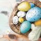 Paște Eggs with Feathers șervețel, set de 20, 25x25 cm