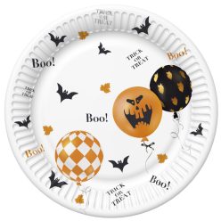 Halloween Scary Balloons farfurii de hârtie set 8 buc 18 cm