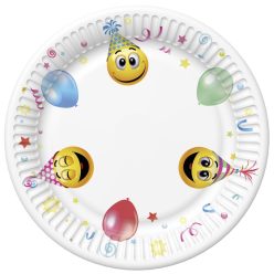   Emoji Icons&Balloons Farfurie de hârtie Smiley 8 buc 22,7 cm