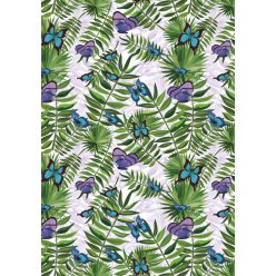 Colorat Fern and Butterfly Mapă elastică A/4 Natură