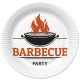 BBQ Party Farfurii de hârtie Barbecue, set de 8, 22,7 cm