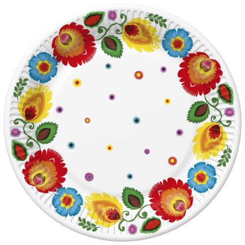 Colorat Cutout farfurie de hârtie, set de 8, 18 cm