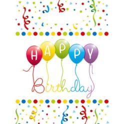   La mulți ani Streamers Happy Birthday pungă cadou, set de 6
