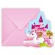 Unicorn Castle invitație de petrecere 6 buc.