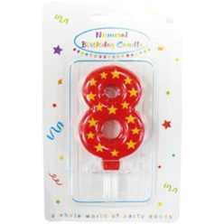 Colorat lumânare de tort, lumânare cu cifra 8
