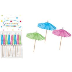   Colorat Paie de decor pentru cocktailuri cu umbreluțe set de 10