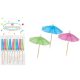 Colorat Paie de decor pentru cocktailuri cu umbreluțe set de 10