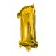 Numere Gold, Balon folie mini auriu cifră 1 33 cm